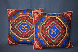 Chain stitch cushion covers set of 2pcs