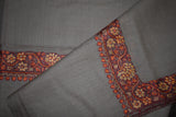 Fine wool Embroidered shawl beige 40x80 inch