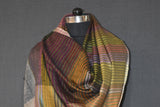 Pashmina stole check handwoven 28X80 inch