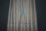 Embroidered stole fine wool 28x80 inch