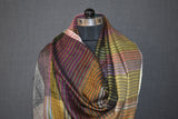 Pashmina stole check handwoven 28X80 inch