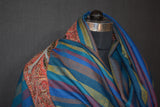 Antique pashmina trim shawl 40x80 inch
