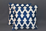 Chain stitch cushion covers set of 2pcs