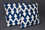 Chain stitch cushion covers set of 2pcs