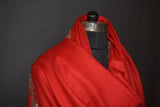 Antique pashmina trim shawl 28x80 inch