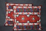 Chain stitch cushion covers set of 2pcs