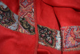 Antique pashmina trim shawl 28x80 inch