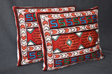 Chain stitch cushion covers set of 2pcs