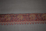 Fine wool Embroidered shawl beige 40x80 inch