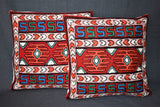Chain stitch cushion covers set of 2pcs