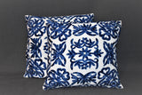 Chain stitch cushion covers set of 2pcs