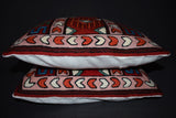 Chain stitch cushion covers set of 2pcs