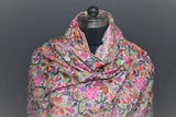 embroidered pashmina white jamma shawl 40X80 inch