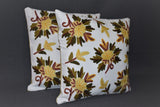 Chain stitch cushion covers set of 2pcs