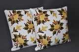 Chain stitch cushion covers set of 2pcs