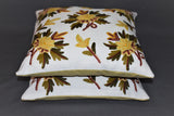 Chain stitch cushion covers set of 2pcs