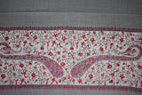 Embroidered stole fine wool 28x80 inch