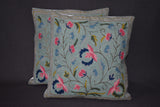 Chain stitch cushion covers set of 2pcs