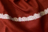 Antique shawl finewool trim 28x80 inch