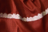 Antique shawl finewool trim 28x80 inch