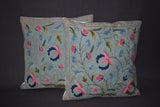 Chain stitch cushion covers set of 2pcs