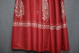 Embroidered stole fine wool 28x80 inch