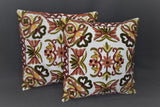 Chain stitch cushion covers set of 2pcs
