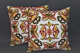 Chain stitch cushion covers set of 2pcs