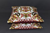 Chain stitch cushion covers set of 2pcs