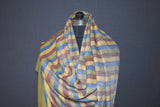 Hand woven pashmina check shawl 40x80 inch