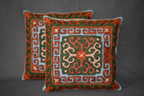 Chain stitch cushion covers set of 2pcs