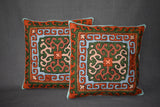 Chain stitch cushion covers set of 2pcs
