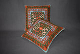 Chain stitch cushion covers set of 2pcs