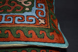 Chain stitch cushion covers set of 2pcs