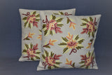 Chain stitch cushion covers set of 2pcs
