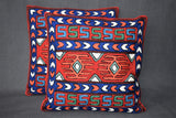 Chain stitch cushion covers set of 2pcs