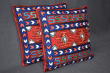 Chain stitch cushion covers set of 2pcs