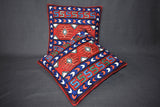 Chain stitch cushion covers set of 2pcs