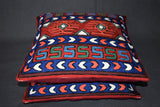 Chain stitch cushion covers set of 2pcs