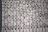 Embroidered shawl fine wool check 40x80 inch