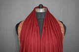 Embroidered shawl fine wool maroon 40x80 inch