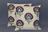 Chain stitch cushion covers set of 2pcs