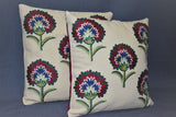 Chain stitch cushion covers set of 2pcs