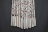 Embroidered shawl fine wool check 40x80 inch