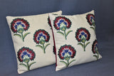 Chain stitch cushion covers set of 2pcs