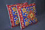 Chain stitch cushion covers set of 2pcs