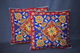 Chain stitch cushion covers set of 2pcs