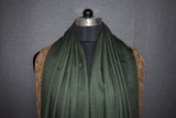 Embroidered shawl fine wool green 40x80 inch