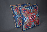 Chain stitch cushion covers set of 2pcs