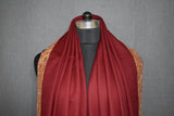 Embroidered shawl fine wool maroon 40x80 inch